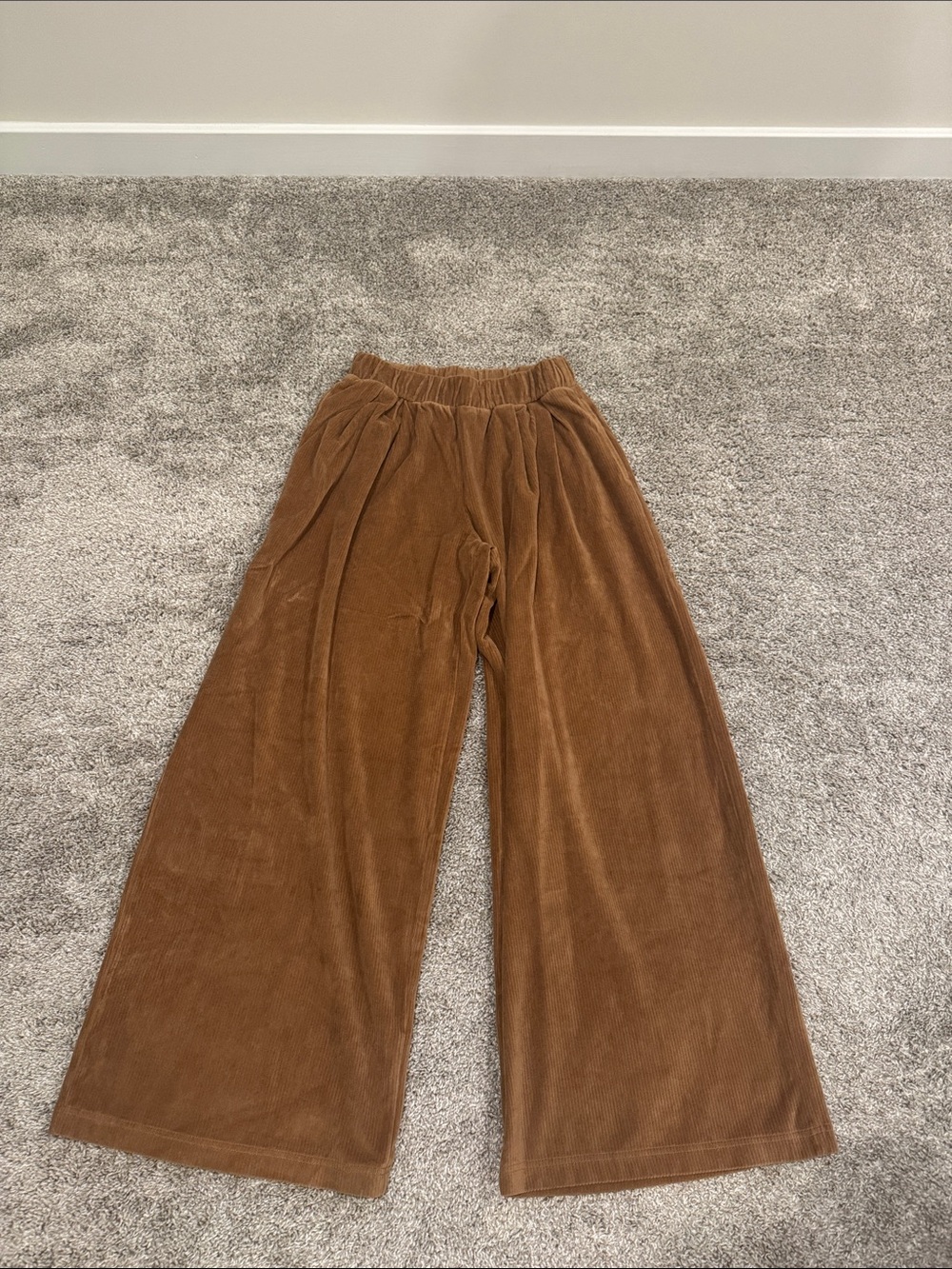 aerie Wide-Leg Corduroy Pants in Brown